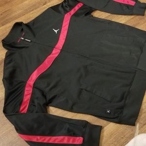 Jordan track full zip jacket Mens L Large red blk